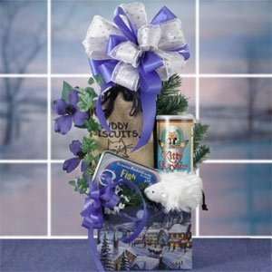 Classic Christmas Kitty Gift Basket : Basket Theme BIRTHDAY : Bow 
