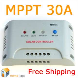 MPPT 30A Solar Power Controller Regulator Converter 12V/24V Auto 