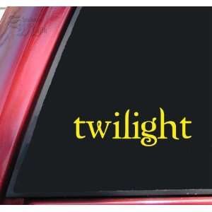  Twilight Logo Vinyl Decal Sticker   Yellow: Automotive