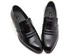 Mens real Leather inner band Loafers slip on dress shoe  