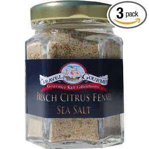 Caravel Gourmet Sea Salt, French Citrus Fennel, 5.2 Ounce (Pack of 3 