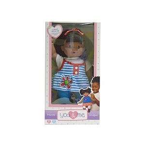     African American Girl with Black Hair and Pink Bows Toys & Games