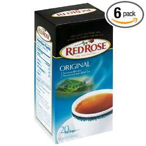 Red Rose Black Tea, 20 Count Box (Pack of 6):  Grocery 