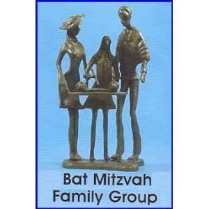   fine Copper/Bronze Sculpture Celebrating the Bat Mitzvah with Parents