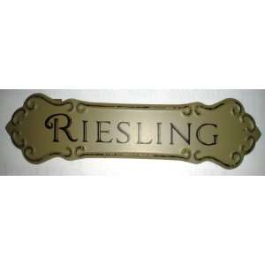  RIESLING Embossed Wine Tin Vintage Style Sign: Home 