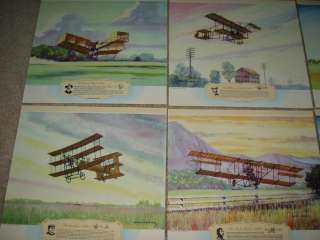 1941 Hubbell Set of 12 AVIATION PRINTS   Dawn of Wings  