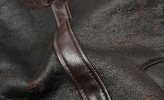   pu leather knitted collar back sleeves and berber fleece lining