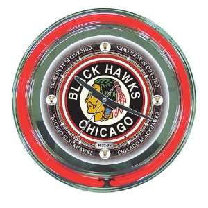  NHL Vintage Chicago Blackhawks Neon Clock   14 inch 