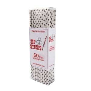  SipSticks Paper Drinking Straws Biodegradable 50 Pack   Black 