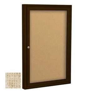  Indoor Enclosed Bulletin Board Cabinet,1 Door 3Hx2.5W 