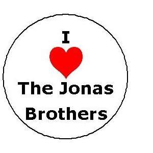  I Love The Jonas Brothers Pinback Button Heart Pin 1.25 