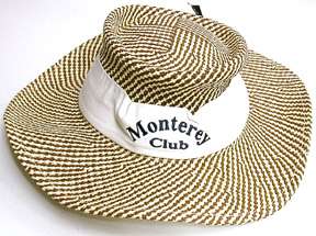 Monterey Club Vanilla Straw Golf Hat Mocha Band BRAND NEW with TAGS 