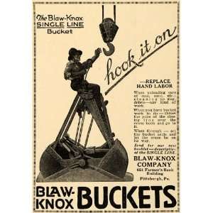 1924 Ad Blaw Knox Co. Single Line Bucket Pittsburgh 
