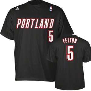 : Raymond Felton adidas Black Name and Number Portland Trail Blazers 