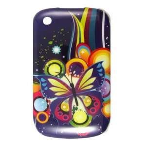 Gino IMD Butterfly Print Hard Plastic Case Cover for Blackberry 8520