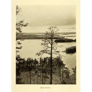  1911 Print Kuopio Finland Suomi Landscape Island Scene 