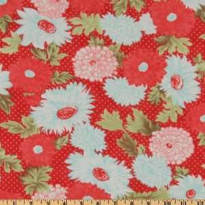   Bliss Flannel In Bloom Scarlet Fabric By The Yard Arts, Crafts
