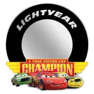 Disney Cars Wall Mirror Sticker Lightning McQueen Decal  