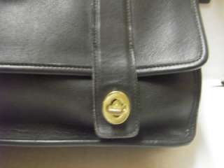 VINTAGE COACH Essex Briefcase #5274 Business Soft Black Leather Laptop 