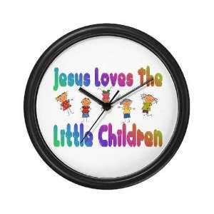  Kids Jesus Loves Cute Wall Clock by CafePress: Home 