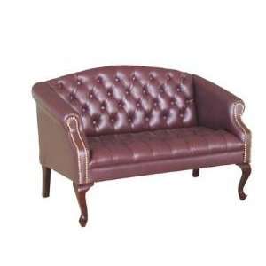  Queen Ann Traditional Ox Blood Love Seat By Officestar 