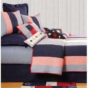 Red, White & Blue Twin Quilt:  Home & Kitchen