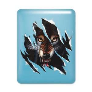  iPad Case Light Blue Wolf Rip Out 