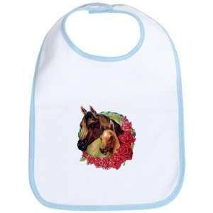  Baby Bib Sky Blue Horse And Roses: Everything Else
