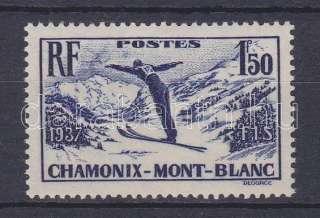 France stamp 1937 MNH Ski Championship Chamonix WS79552  