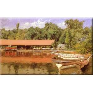 Boat House, Prospect Park 30x19 Streched Canvas Art by Chase, William 