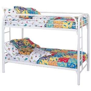  Coaster Fordham Twin/Twin Bunk Bed in White Metal: Home 