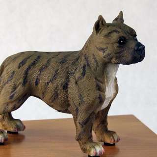 Pitbull   Brindle   Dog Figurine Pet Cremation Urn   Free Shipping