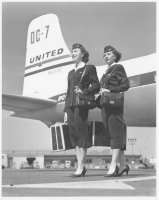 Vintage United Airlines blue wool gabardine, Sugar S coop Style 