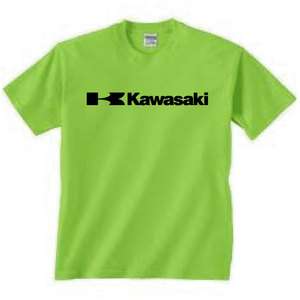 Kawasaki Racing Tee Shirt Lime Green  