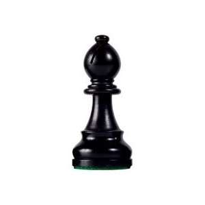 Classic   Black Bishop 2 7/8 Wood Replacement Chess Piece 