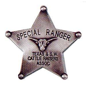  Western Special Texas Cattle Ranger Badge Replica Sports 