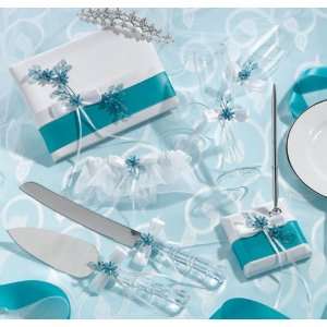   Day Rich and Colorful Teal Five Piece Wedding Set 