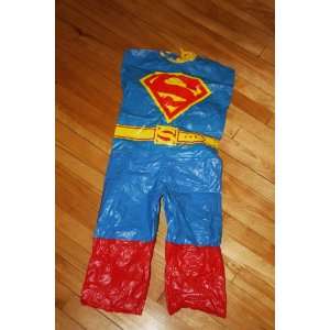  Vintage Vinyl Superman Costume Blue, Red, and Yellow dated 