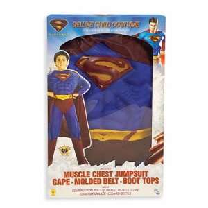    Deluxe Boxed Set Muscle Chest Kids Superman Costume: Toys & Games