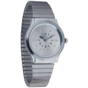  Mens Chrome Automatic Braille Watch with Chrome Expansion 