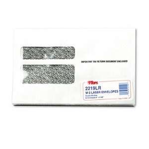 New TOPS 2219LR   Double Window Tax Form Envelope for W 2 Laser Forms 