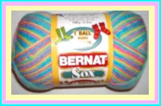 BERNAT SOX~Knitting Yarn~Socks +FREE PATTERN~Hot Tamale  