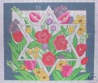 Sasi Judaica Garden Tallis Bag HP Needlepoint Canvas  