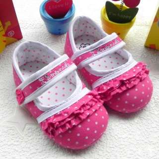 Cutest Pokka Dots Pink Mary Jane Baby Girls Shoes 3 18m US Size 2, 3 