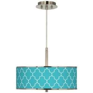  Tangier Blue Giclee Glow 16 Wide Pendant Light: Home 