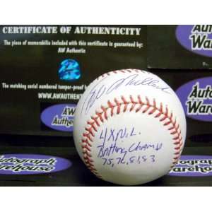  Bill Madlock Signed Bat   inscribed 4x NL Champ Sports 