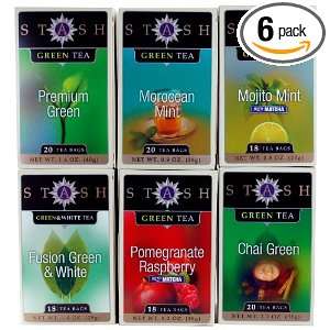 Stash Tea Green Tea Assortment, 18 Count: Grocery & Gourmet Food