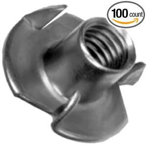  1/4 20 Thd., 7/16 Lg., Three Prong Tee Nuts Industrial 