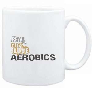    Mug White  Real guys love Aerobics  Sports