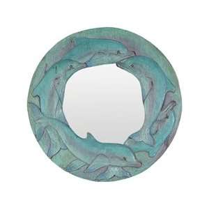  WOOD DOLPHINS MIRROR